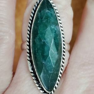 New Emerald 925 Silver Ring.